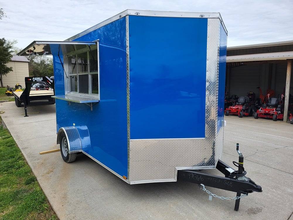 1035-concession-trailer-7-x-12-blue-food-event-catering-2.jpg Concession Trailer 7' X 12' Blue Food Event Catering