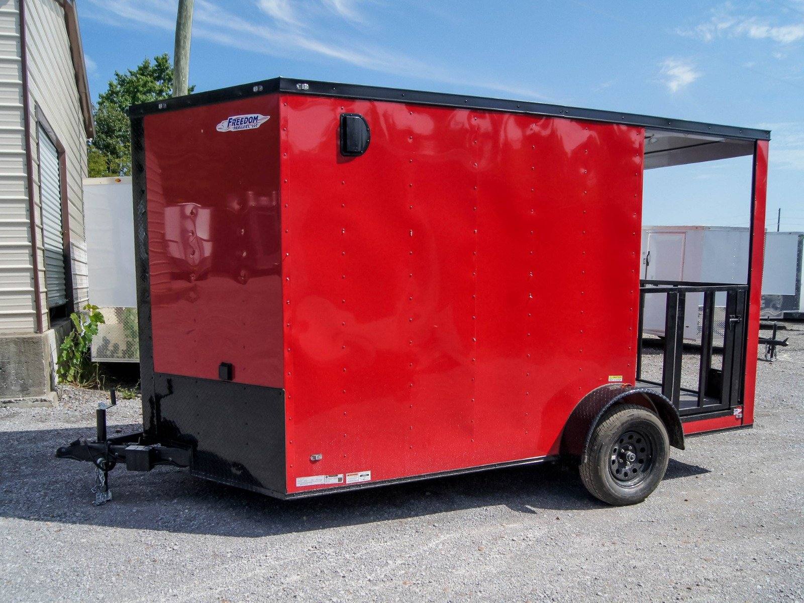 1038-concession-trailer-7-x12-red-patio-food-serving-merchandising-6.jpg Concession Trailer 7'x12' Red Patio Food Serving Merchandising