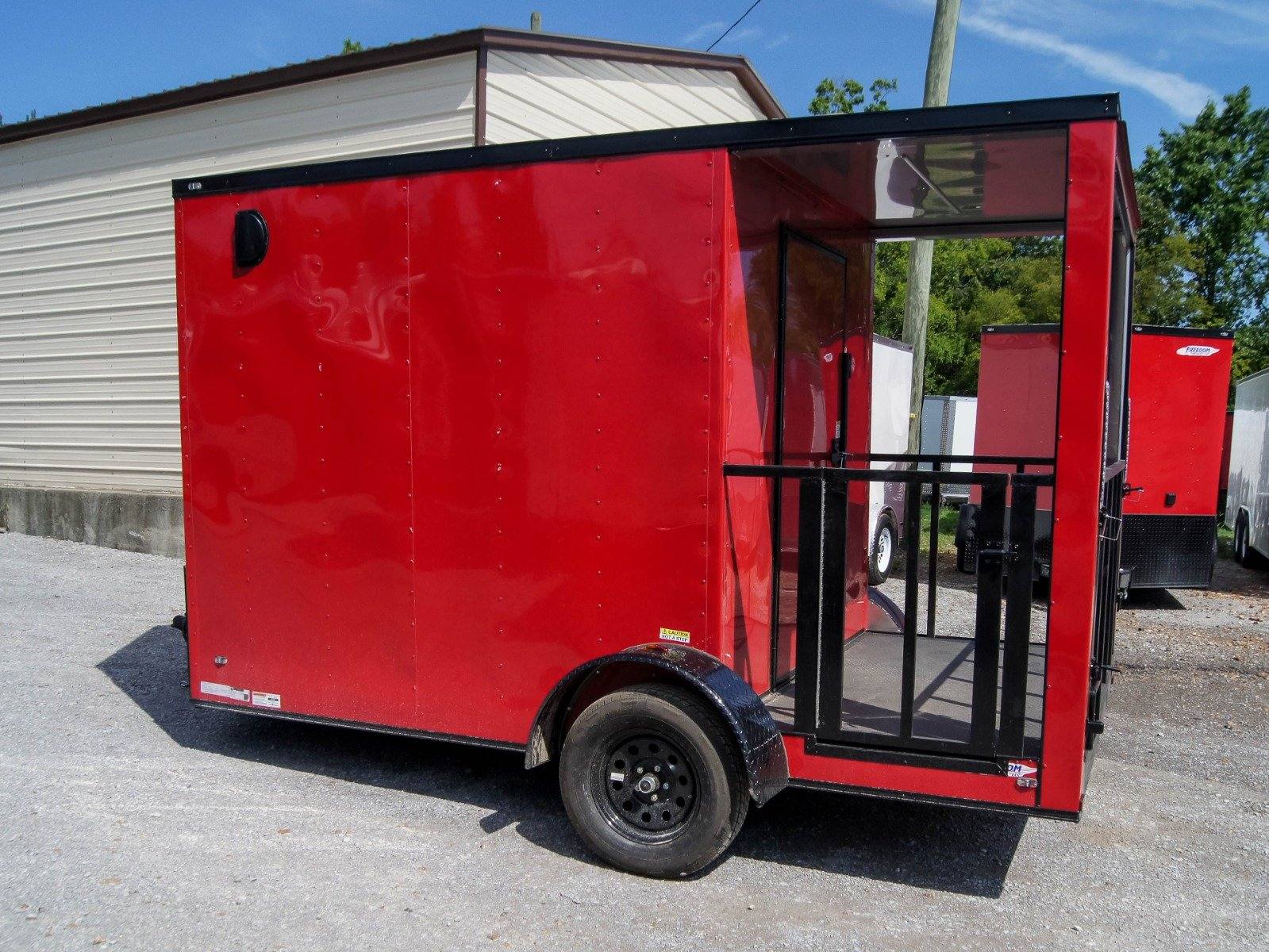 1038-concession-trailer-7-x12-red-patio-food-serving-merchandising-7.jpg Concession Trailer 7'x12' Red Patio Food Serving Merchandising