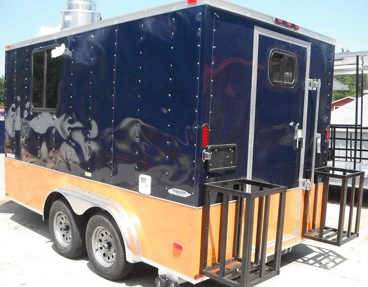 Concession Trailer 7'x13' Blue - Catering Vending Event Food