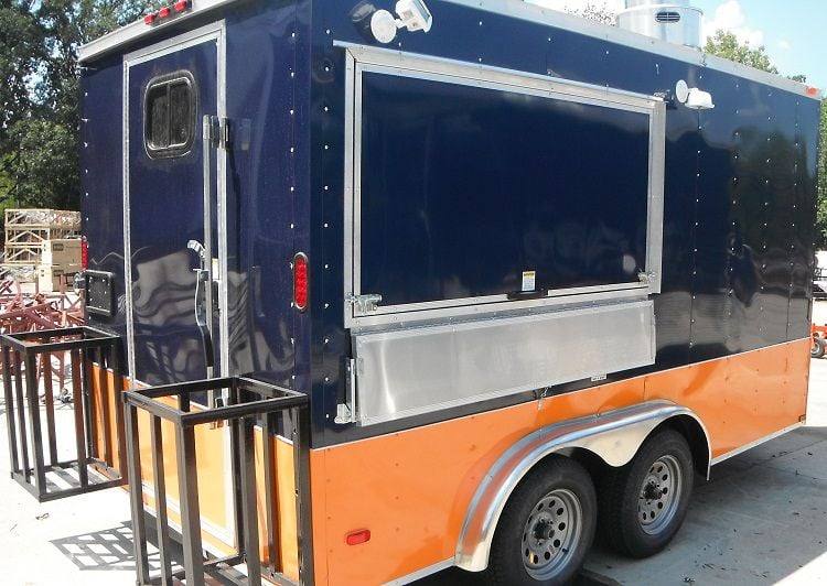 Concession Trailer 7'x13' Blue - Catering Vending Event Food