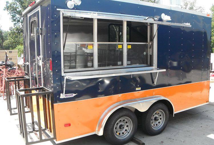 Concession Trailer 7'x13' Blue - Catering Vending Event Food