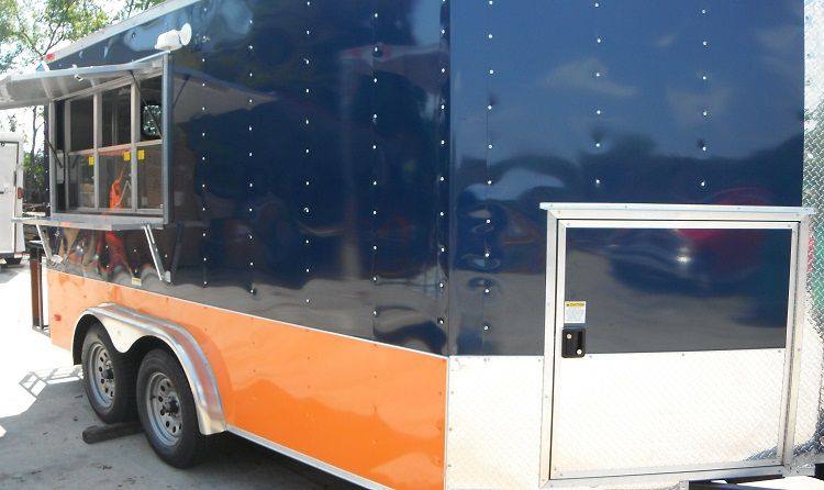 Concession Trailer 7'x13' Blue - Catering Vending Event Food