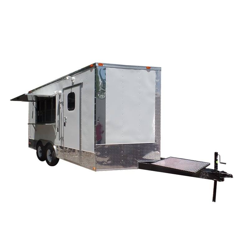 104-8.5-x-16-concession-food-trailer-white-event-catering-1.jpg 8.5' x 16' Concession Food Trailer White Event Catering