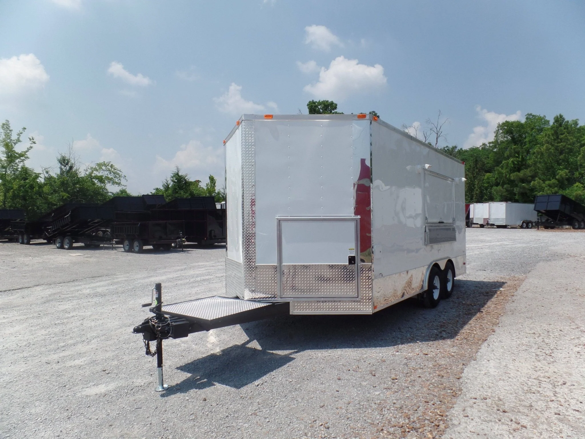 8.5' x 16' Concession Food Trailer White Event Catering