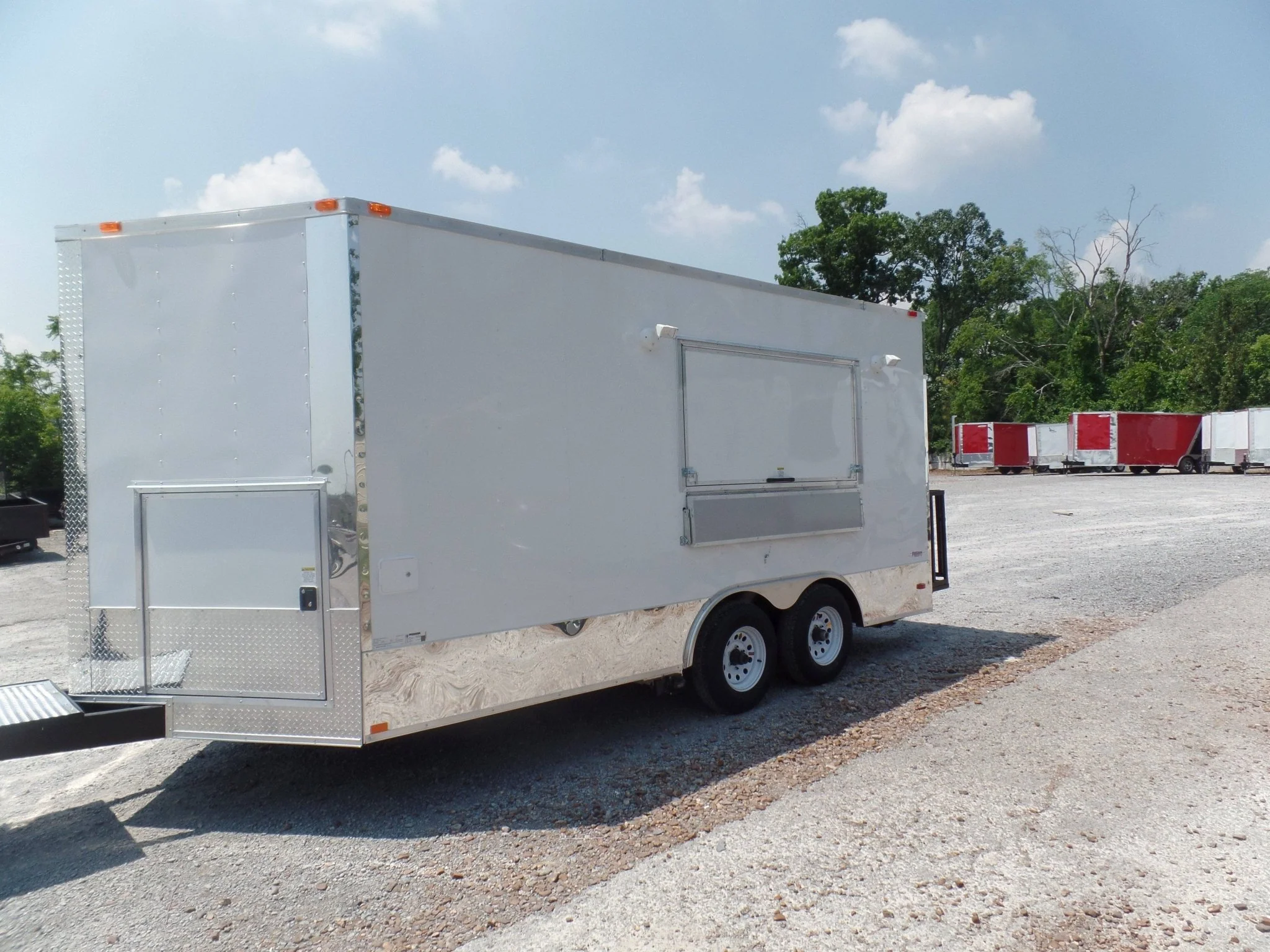 8.5' x 16' Concession Food Trailer White Event Catering