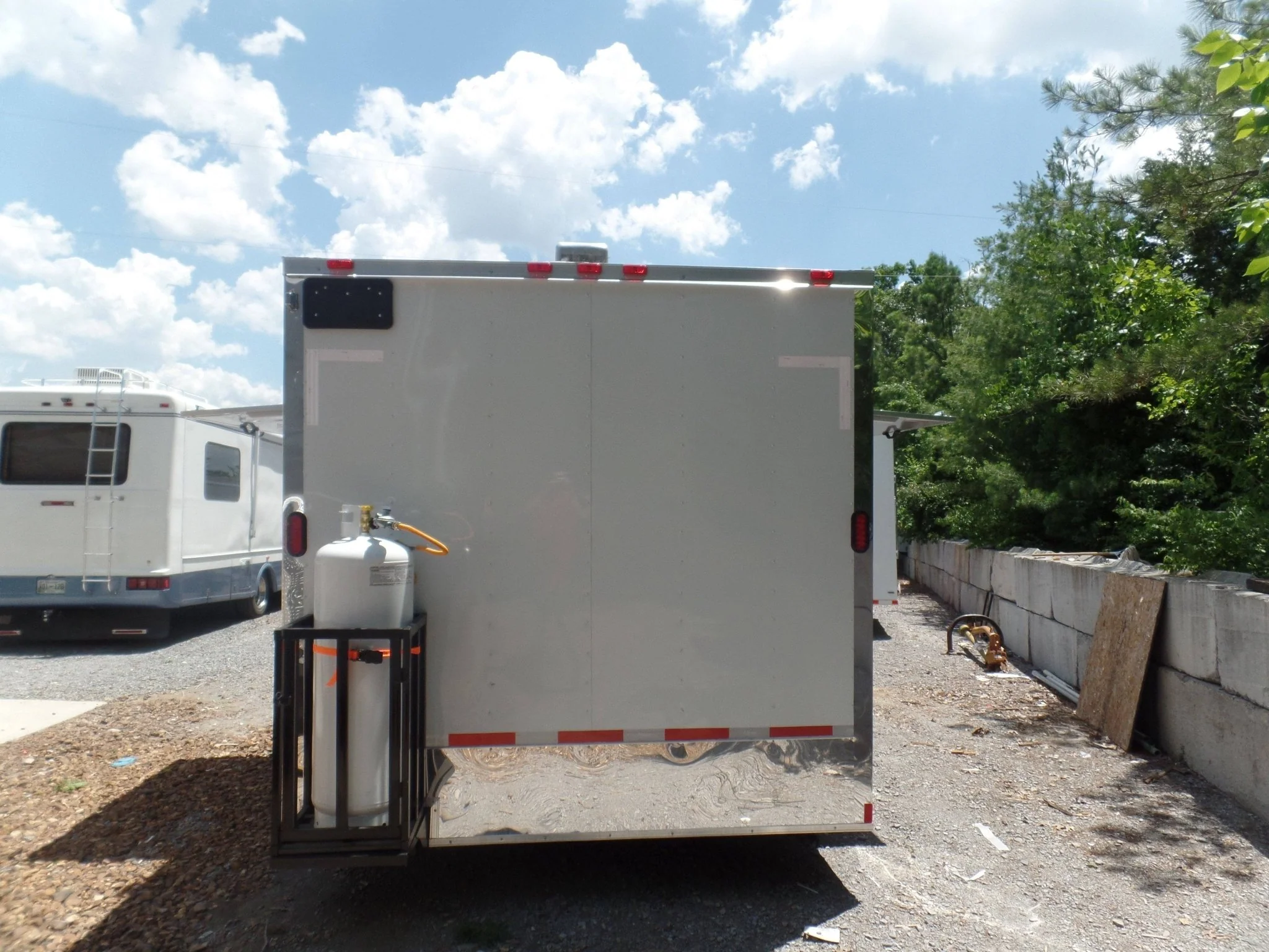 8.5' x 16' Concession Food Trailer White Event Catering
