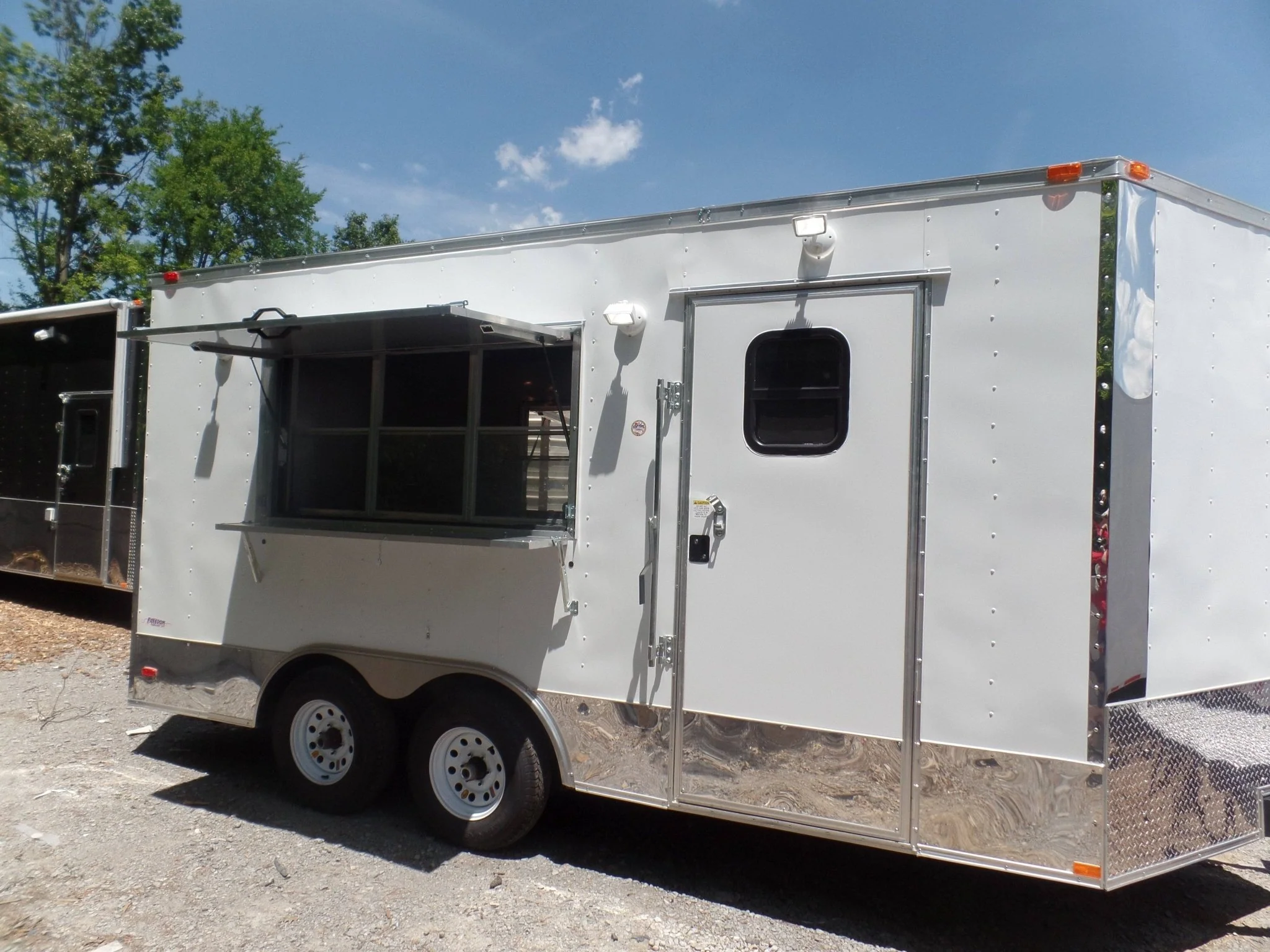 8.5' x 16' Concession Food Trailer White Event Catering