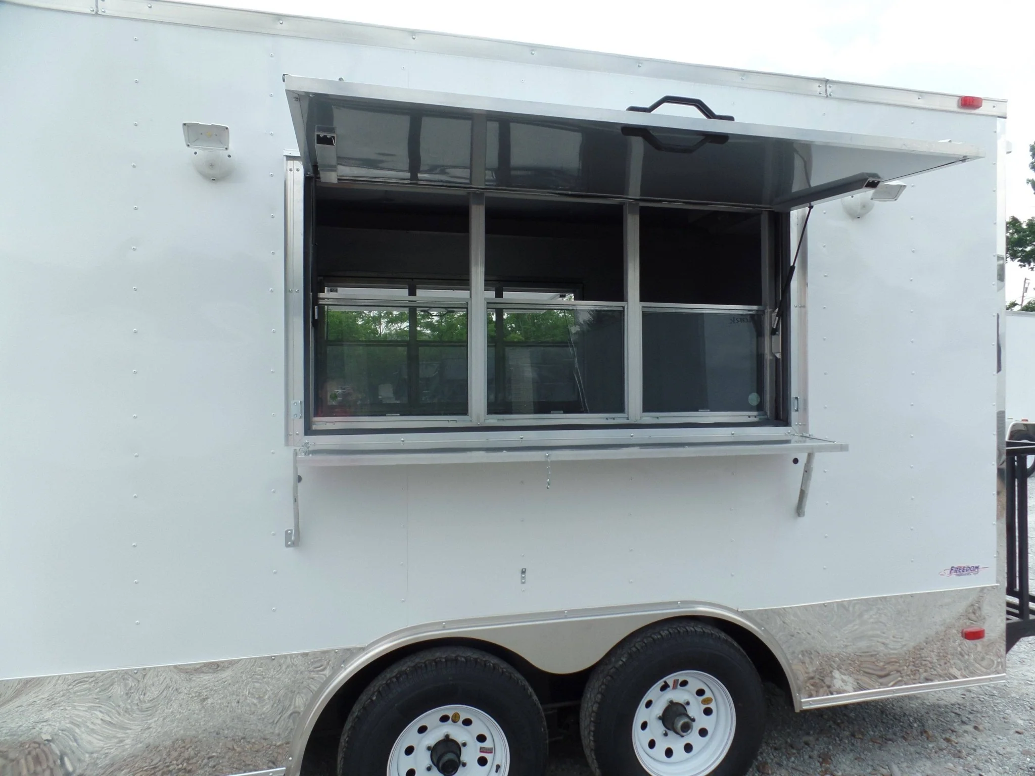 8.5' x 16' Concession Food Trailer White Event Catering
