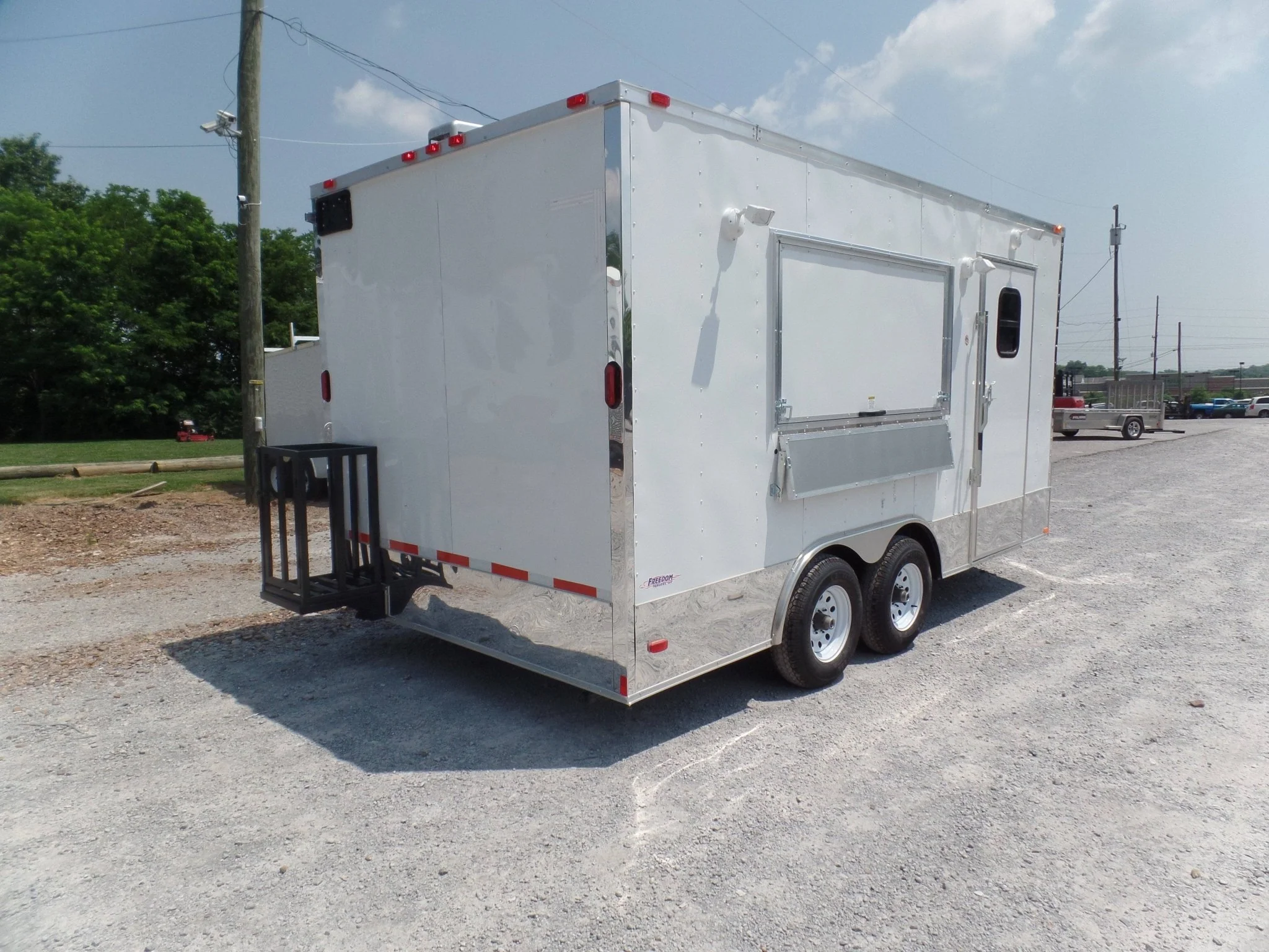 8.5' x 16' Concession Food Trailer White Event Catering