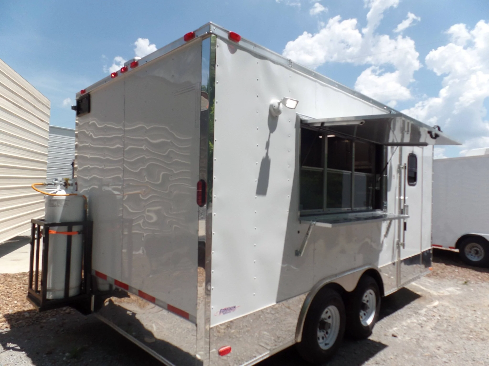 8.5' x 16' Concession Food Trailer White Event Catering