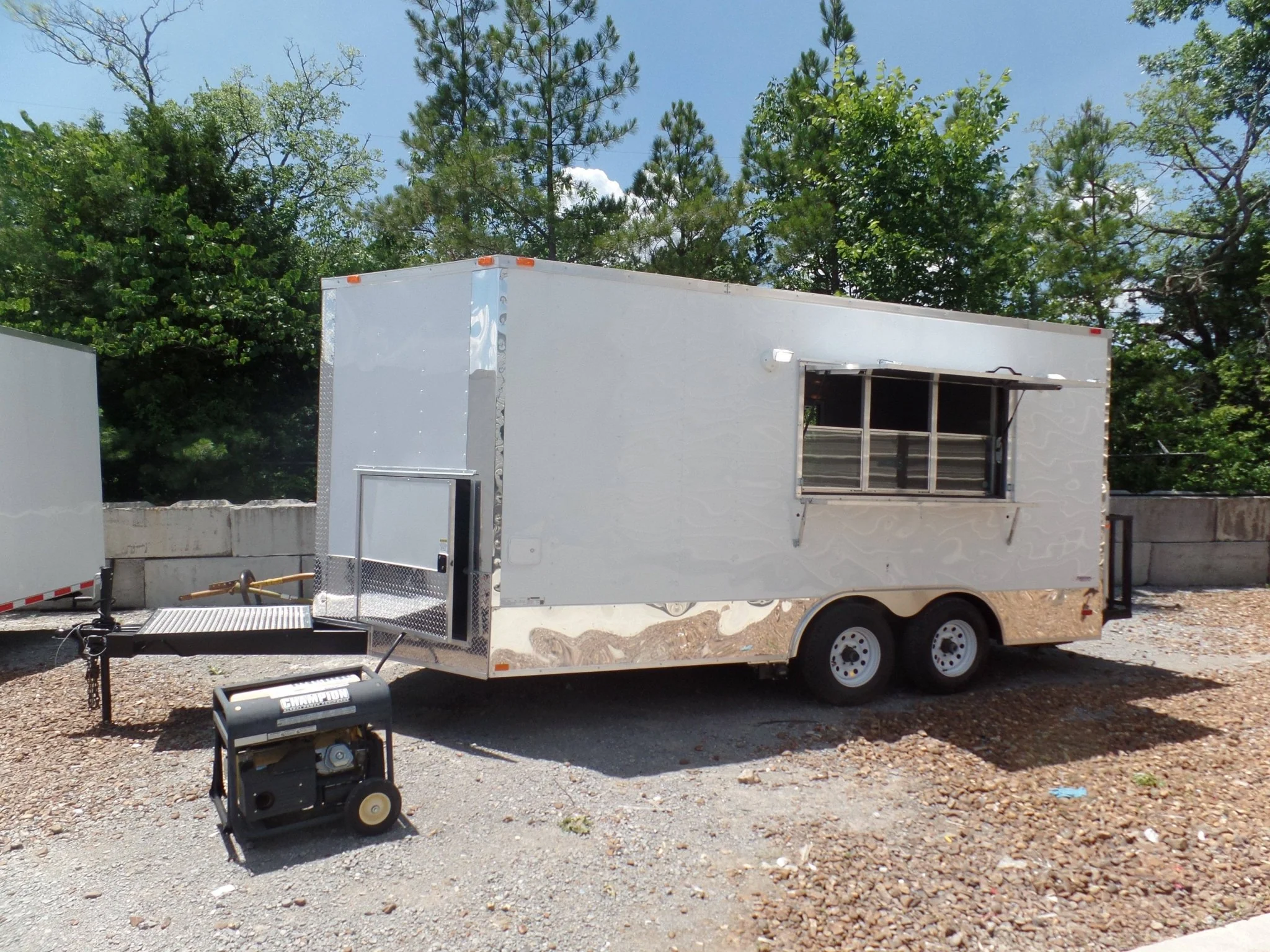 8.5' x 16' Concession Food Trailer White Event Catering
