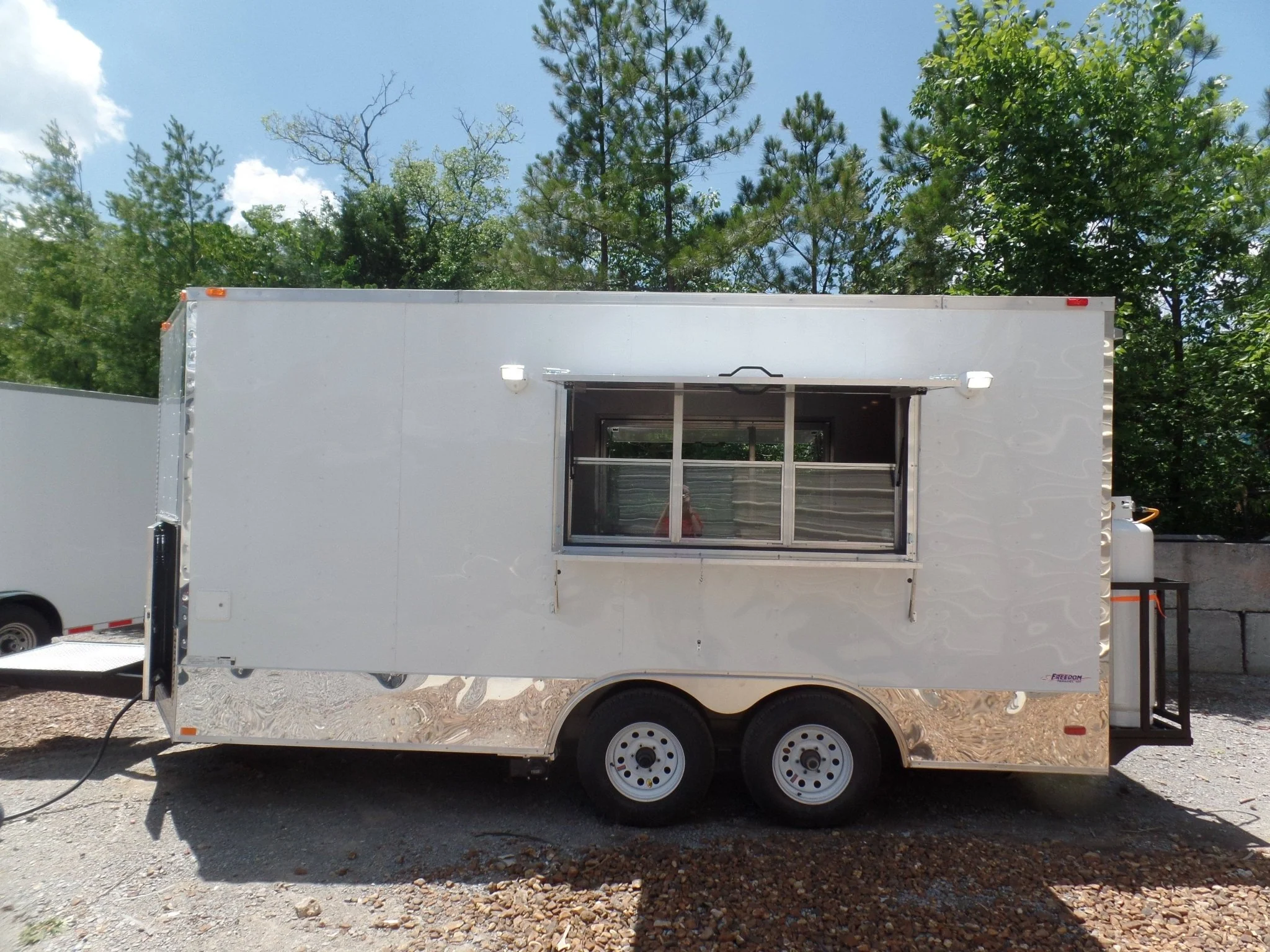 8.5' x 16' Concession Food Trailer White Event Catering