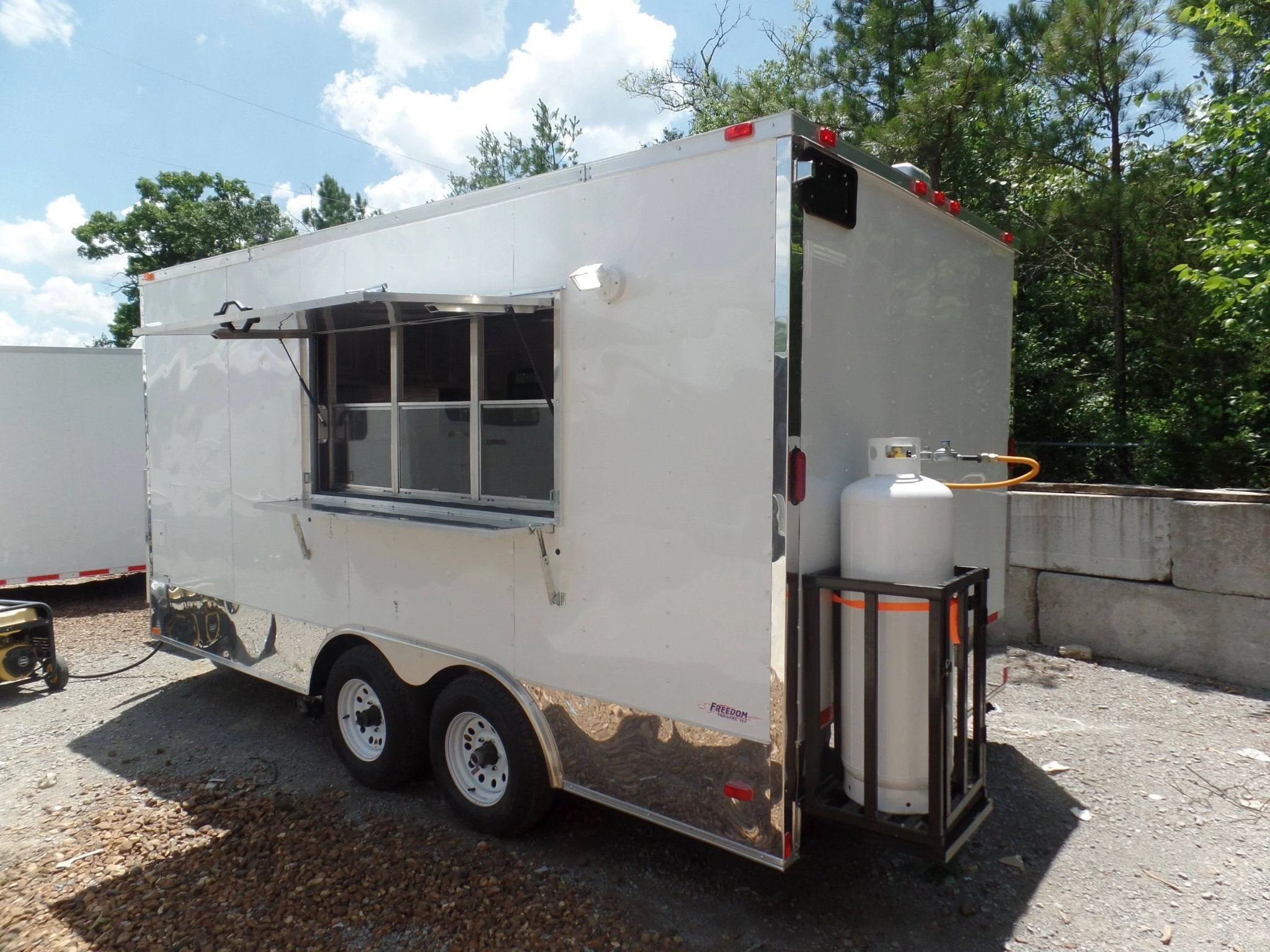 8.5' x 16' Concession Food Trailer White Event Catering