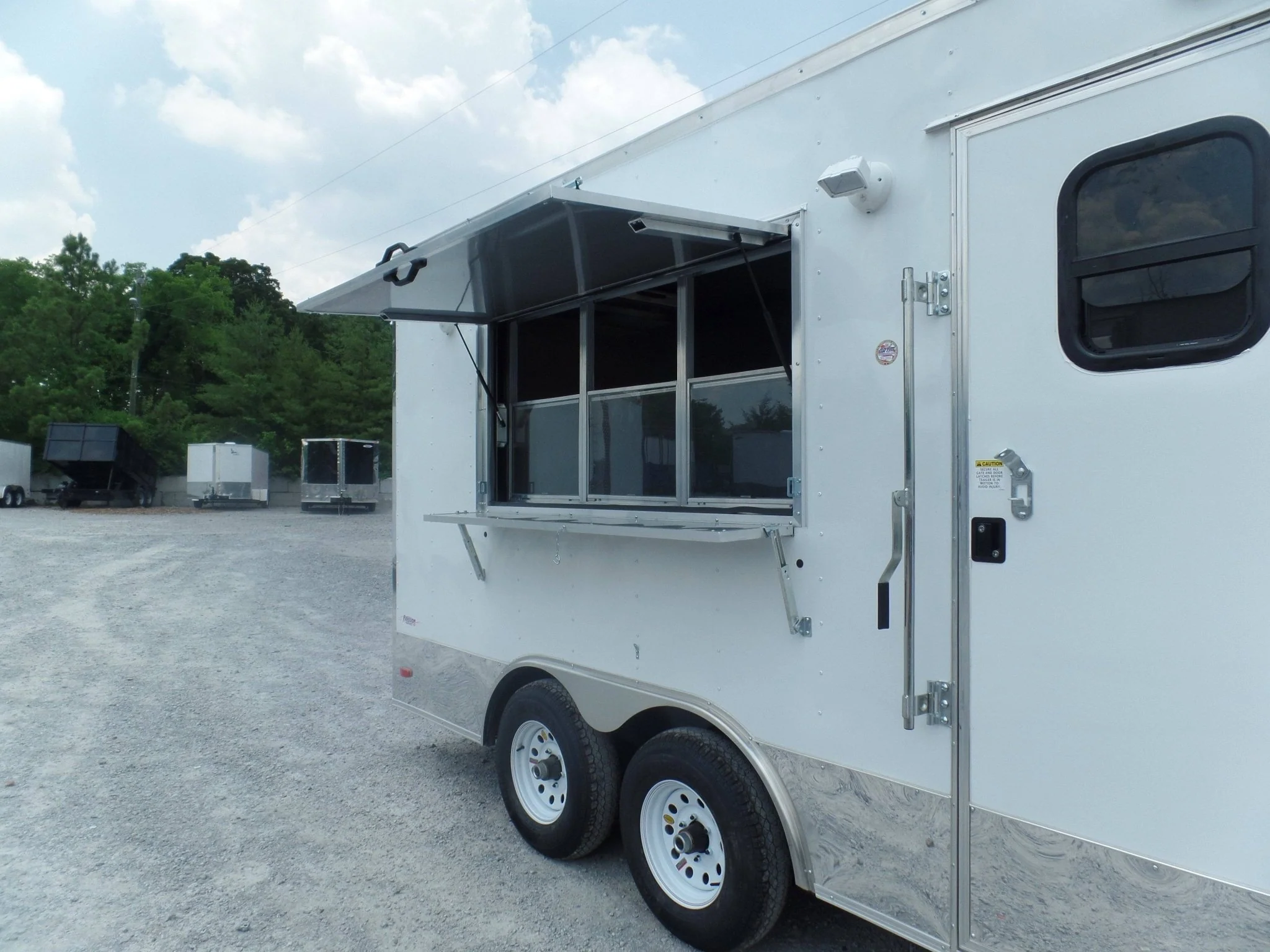 8.5' x 16' Concession Food Trailer White Event Catering