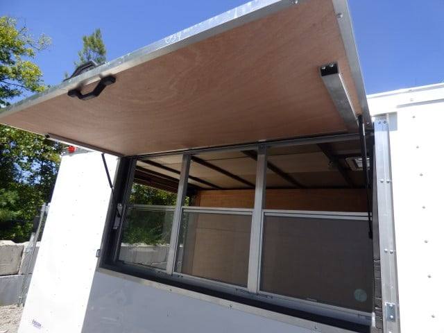 Concession Trailer 7'x16' White with serving window