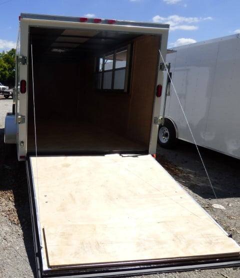 Concession Trailer 7'x16' White with serving window