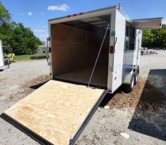 Concession Trailer 7'x16' White with serving window