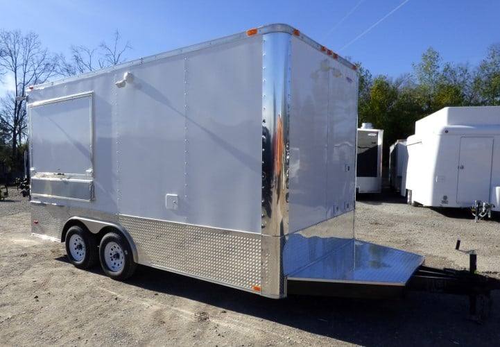105-8.5-x-16-concession-food-trailer-white-event-catering-2.jpg 8.5' x 16' Concession Food Trailer White Event Catering