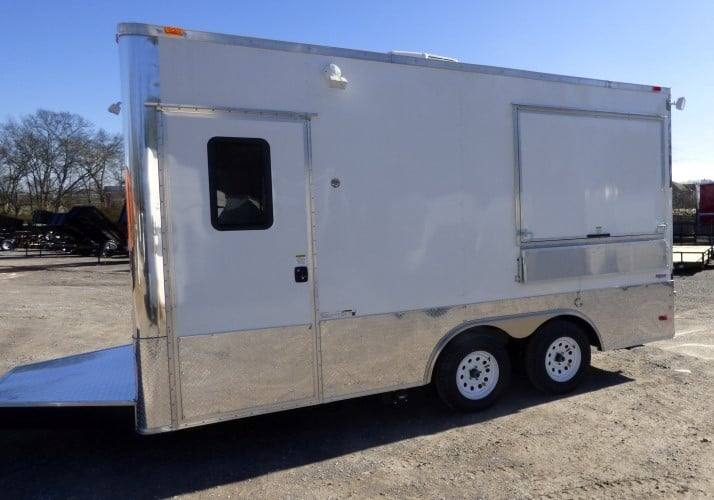 105-8.5-x-16-concession-food-trailer-white-event-catering-7.jpg 8.5' x 16' Concession Food Trailer White Event Catering