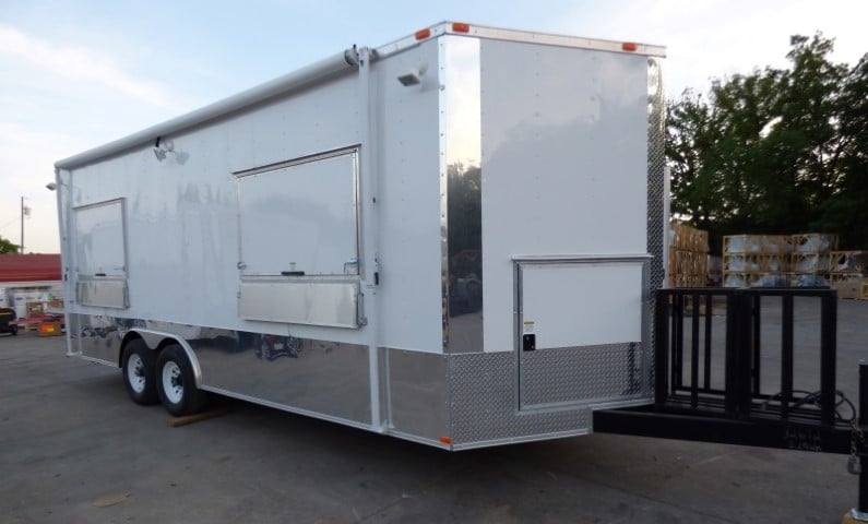 Concession Trailer 8.5 X 22 White - Food Event Catering