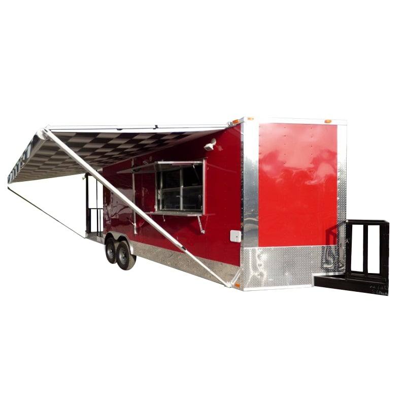 1057-concession-trailer-8.5-x-24-red-bbq-event-catering-1.jpg Concession Trailer 8.5 X 24 Red - BBQ Event Catering