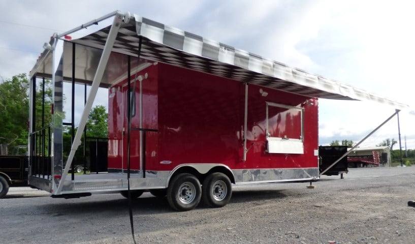 1057-concession-trailer-8.5-x-24-red-bbq-event-catering-4.jpg Concession Trailer 8.5 X 24 Red - BBQ Event Catering