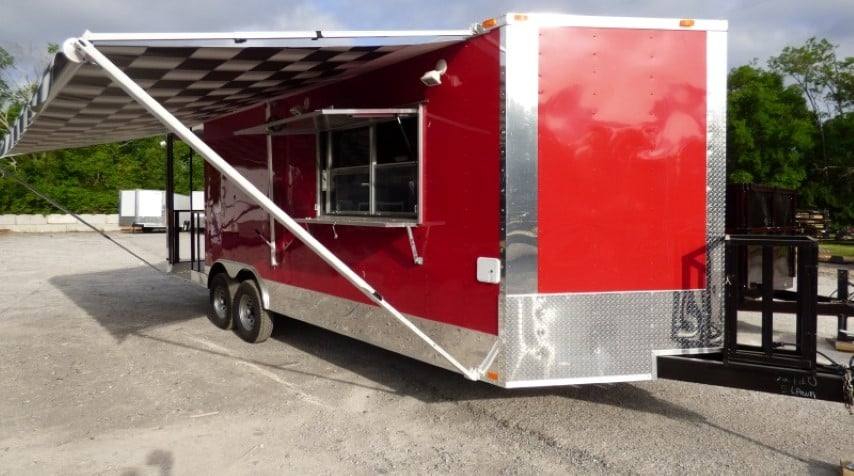 1057-concession-trailer-8.5-x-24-red-bbq-event-catering-8.jpg Concession Trailer 8.5 X 24 Red - BBQ Event Catering