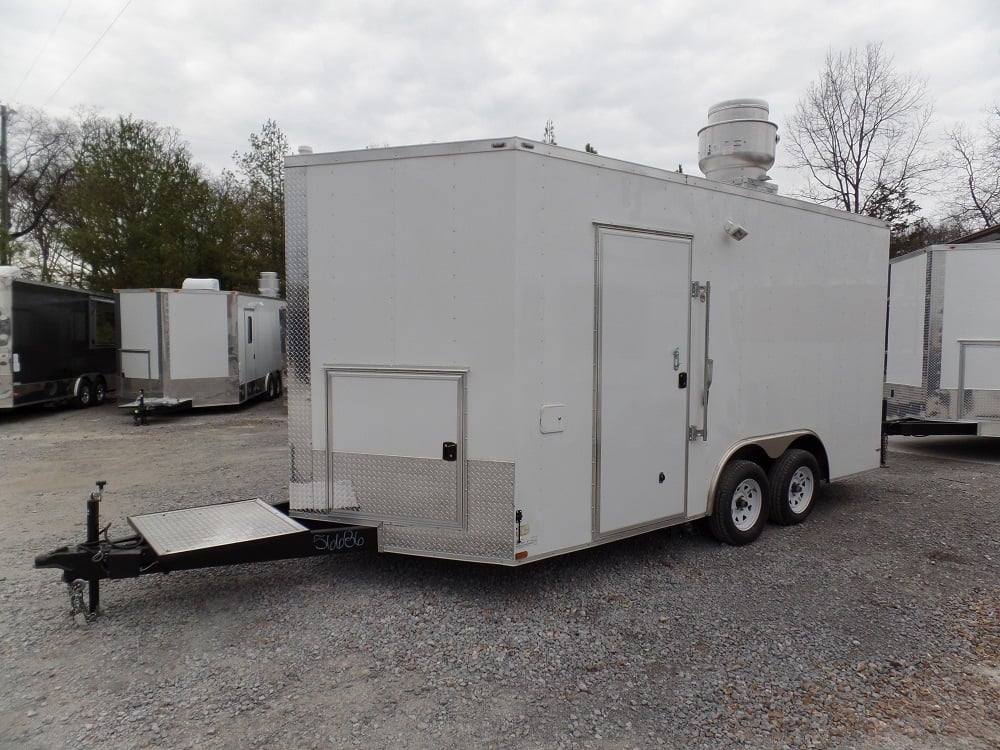 106-8.5-x-16-concession-food-trailer-white-event-catering-2.jpg 8.5' x 16' Concession Food Trailer White Event Catering