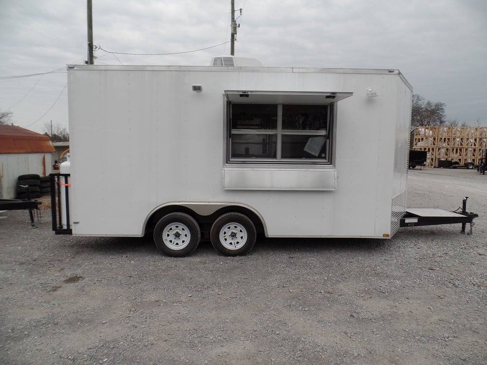 106-8.5-x-16-concession-food-trailer-white-event-catering-7.jpg 8.5' x 16' Concession Food Trailer White Event Catering