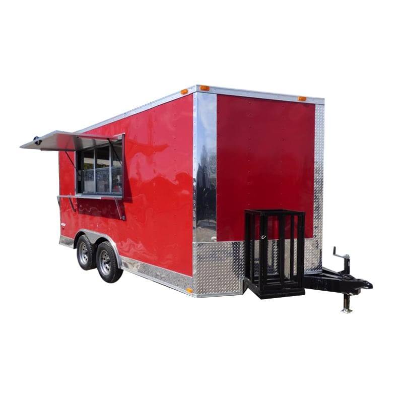 Concession Trailer 8.5' X 14' Red - Food Event Catering
