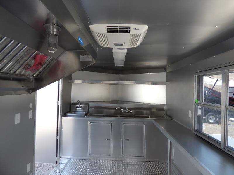 Concession Trailer 8.5' X 14' Red - Food Event Catering