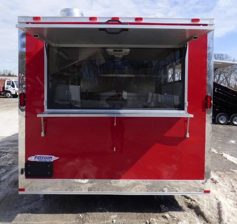 Concession Trailer 8.5' X 14' Red - Food Event Catering