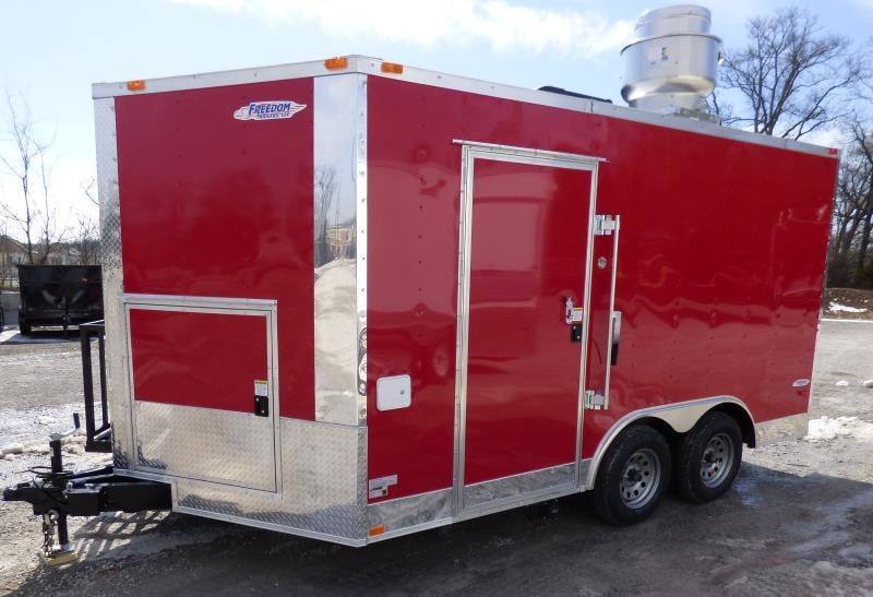 Concession Trailer 8.5' X 14' Red - Food Event Catering