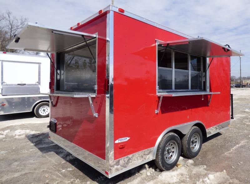 Concession Trailer 8.5' X 14' Red - Food Event Catering