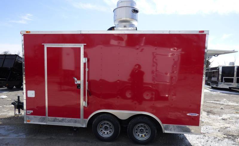 Concession Trailer 8.5' X 14' Red - Food Event Catering