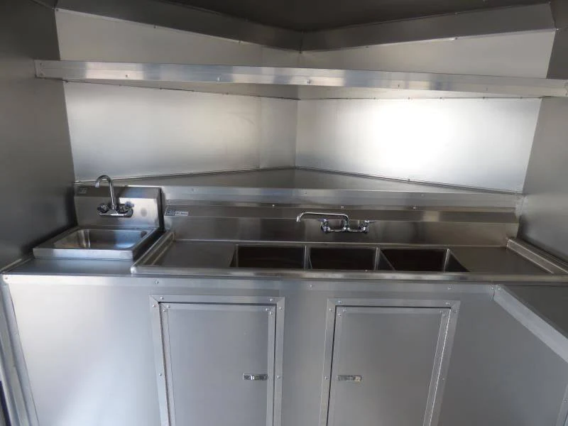 Concession Trailer 8.5' X 14' Red - Food Event Catering
