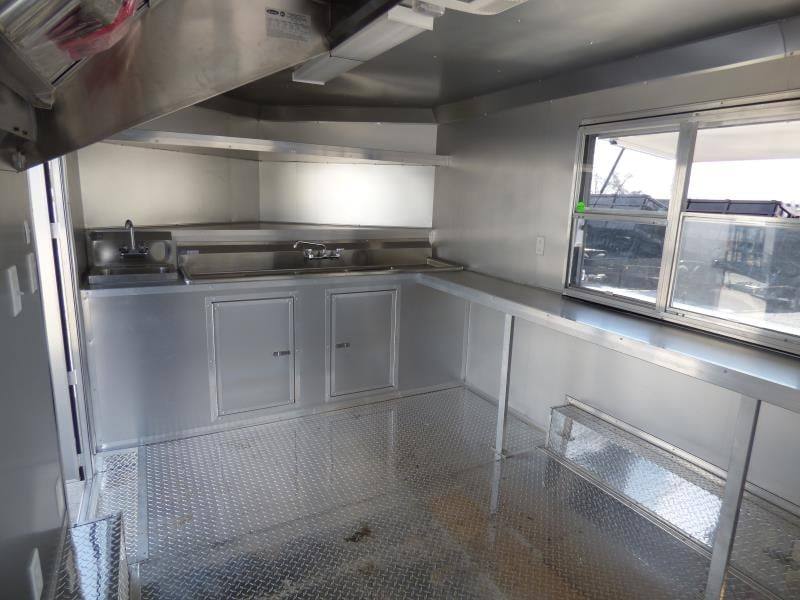 Concession Trailer 8.5' X 14' Red - Food Event Catering