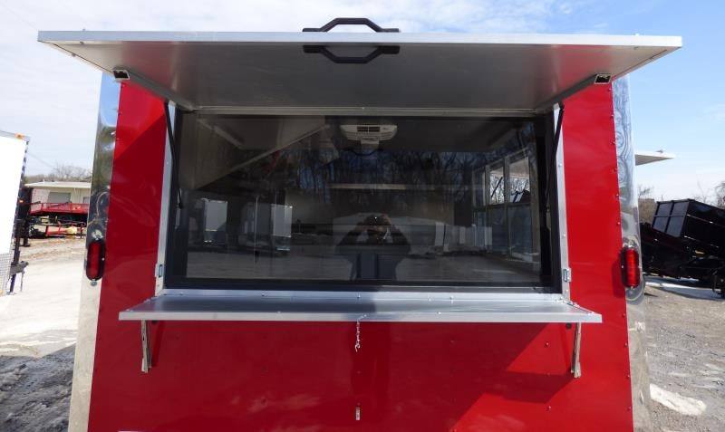 Concession Trailer 8.5' X 14' Red - Food Event Catering