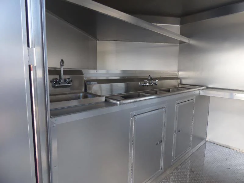 Concession Trailer 8.5' X 14' Red - Food Event Catering