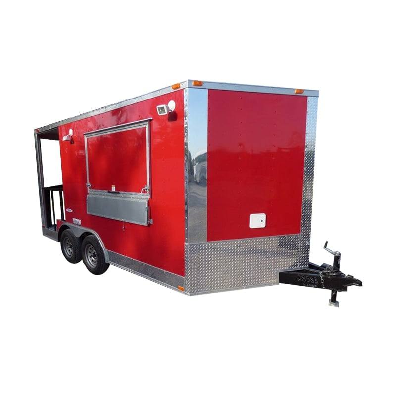 1069-concession-trailer-8.5-x-14-red-bbq-food-catering-event-1.jpg Concession Trailer 8.5' x 14' Red BBQ Food Catering Event