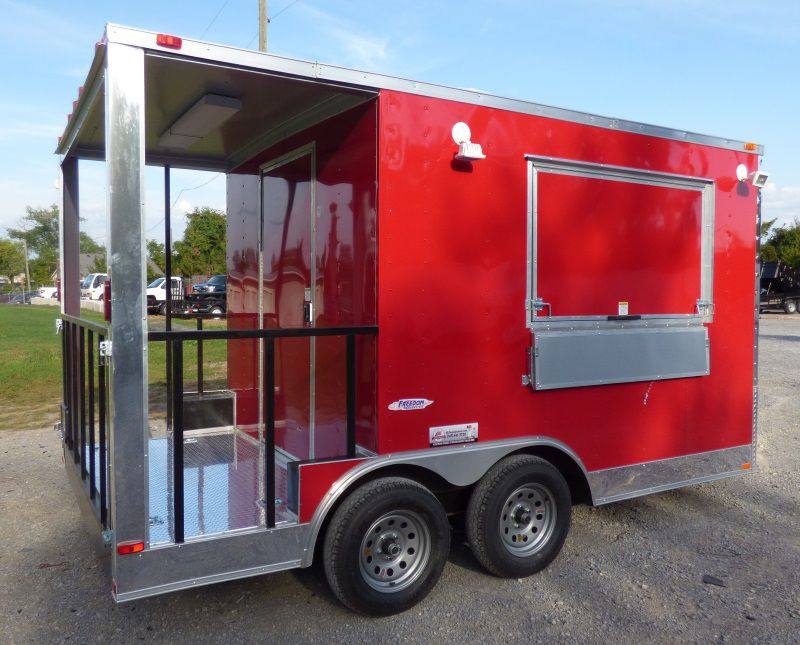 1069-concession-trailer-8.5-x-14-red-bbq-food-catering-event-10.jpg Concession Trailer 8.5' x 14' Red BBQ Food Catering Event