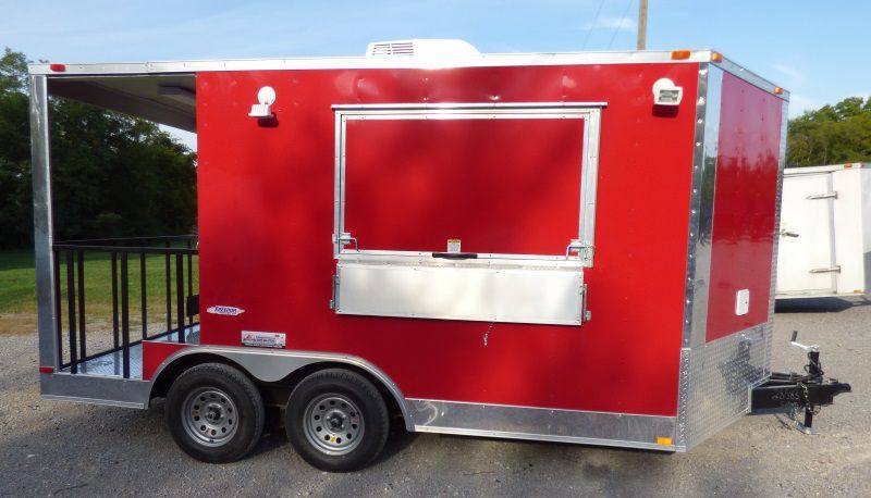 1069-concession-trailer-8.5-x-14-red-bbq-food-catering-event-11.jpg Concession Trailer 8.5' x 14' Red BBQ Food Catering Event
