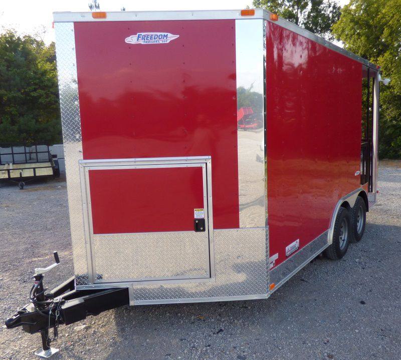 1069-concession-trailer-8.5-x-14-red-bbq-food-catering-event-2.jpg Concession Trailer 8.5' x 14' Red BBQ Food Catering Event