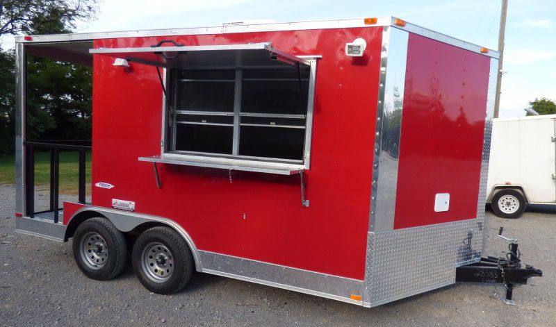 1069-concession-trailer-8.5-x-14-red-bbq-food-catering-event-22.jpg Concession Trailer 8.5' x 14' Red BBQ Food Catering Event