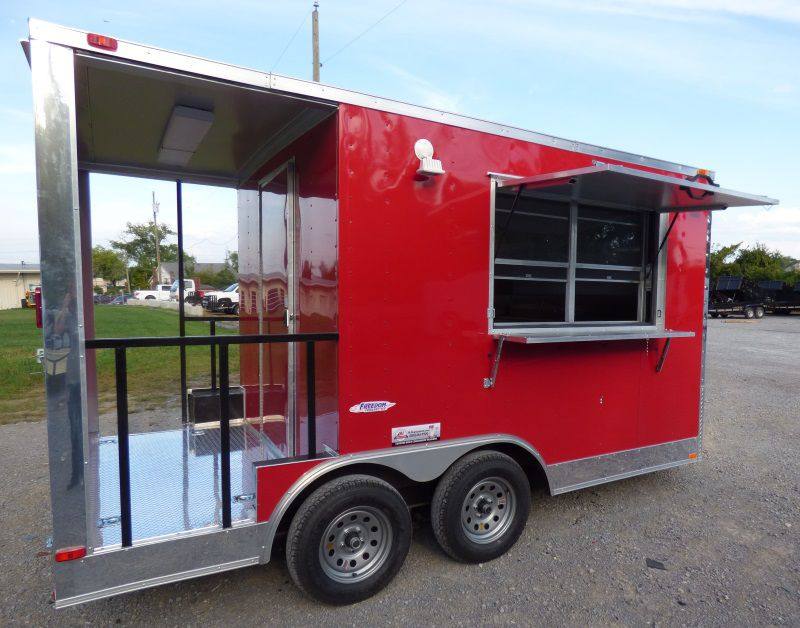 1069-concession-trailer-8.5-x-14-red-bbq-food-catering-event-25.jpg Concession Trailer 8.5' x 14' Red BBQ Food Catering Event