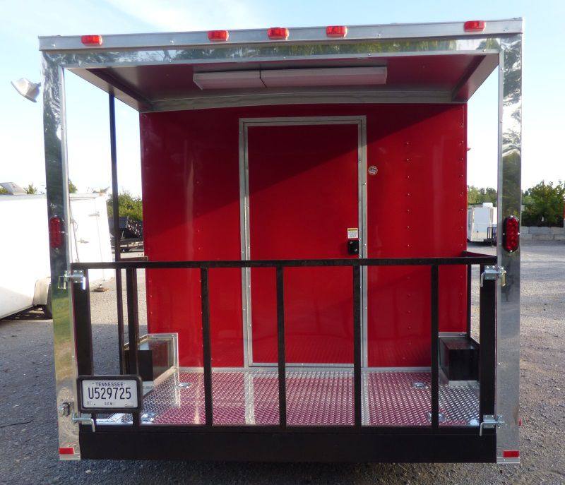 1069-concession-trailer-8.5-x-14-red-bbq-food-catering-event-3.jpg Concession Trailer 8.5' x 14' Red BBQ Food Catering Event
