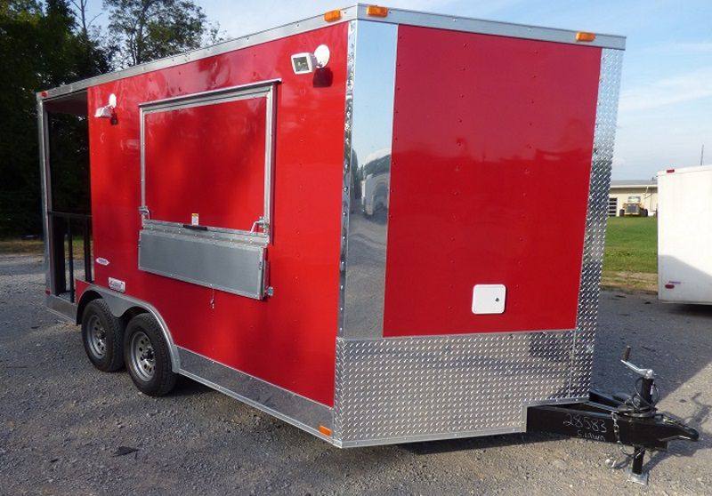 1069-concession-trailer-8.5-x-14-red-bbq-food-catering-event-4.jpg Concession Trailer 8.5' x 14' Red BBQ Food Catering Event