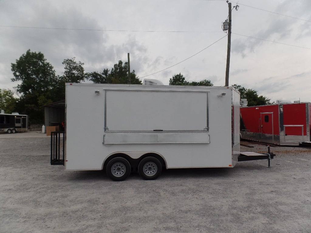 107-8.5-x-16-concession-food-trailer-white-event-catering-4.jpg 8.5' x 16' Concession Food Trailer White Event Catering