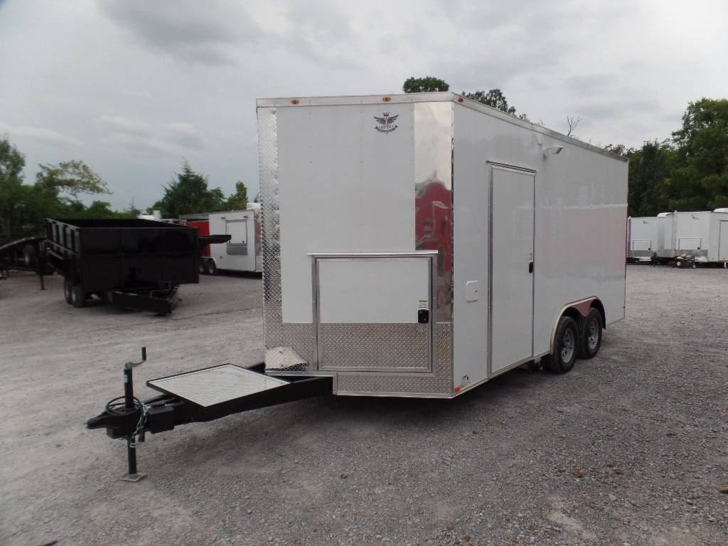 107-8.5-x-16-concession-food-trailer-white-event-catering-9.jpg 8.5' x 16' Concession Food Trailer White Event Catering